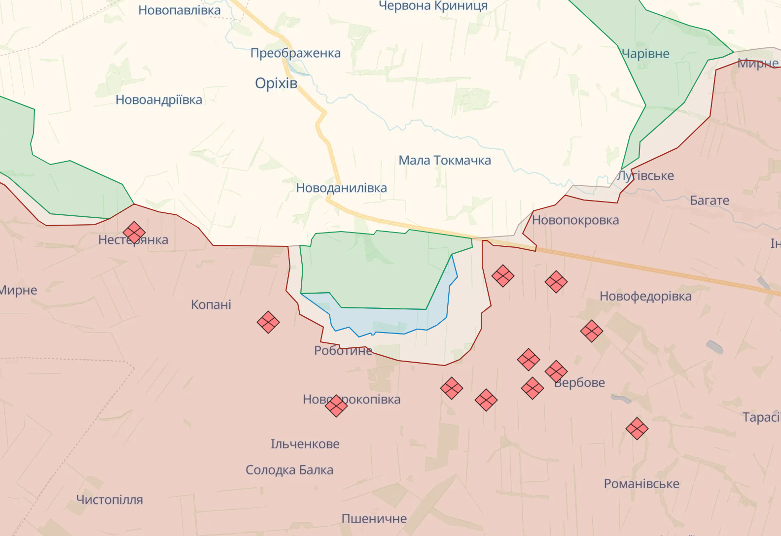 DeepState: ВСУ продвинулись возле Работиного и Урожайного